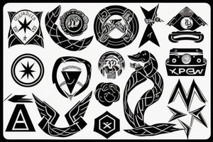 blackwork cccp sign (multiple variations, not too big) tattoo idea