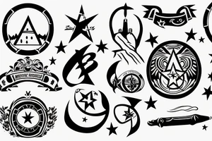 blackwork cccp sign (multiple variations, not too big) tattoo idea
