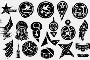 blackwork cccp sign (multiple variations, not too big) tattoo idea