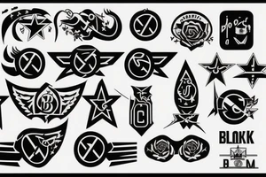 blackwork cccp sign (multiple variations, not too big) tattoo idea