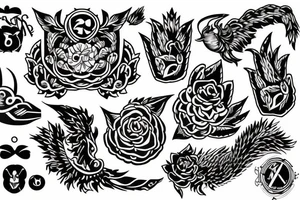 blackwork russian (multiple variations, not too big) tattoo idea