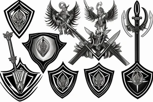 St. Michael's Sword and Shield tattoo idea