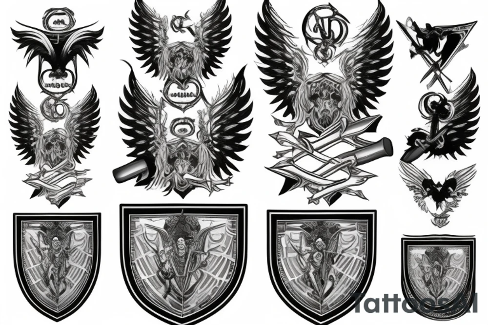 St. Michael's Sword and Shield tattoo idea