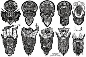 blackwork russian (multiple variations, not too big) tattoo idea