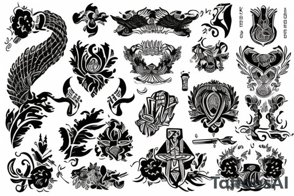 blackwork russian (multiple variations, not too big) tattoo idea blackwork russian (multiple variations, not too big) tattoo idea