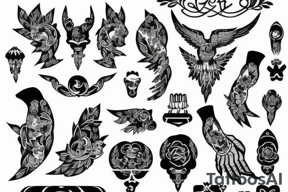 blackwork russian (multiple variations, not too big) tattoo idea blackwork russian (multiple variations, not too big) tattoo idea