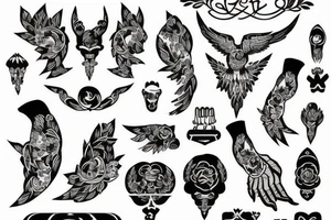 blackwork russian  (multiple variations, not too big) tattoo idea