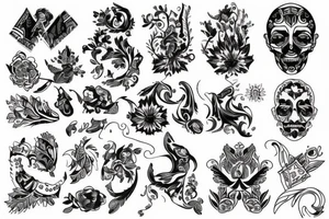blackwork russian  (multiple variations, not too big) tattoo idea