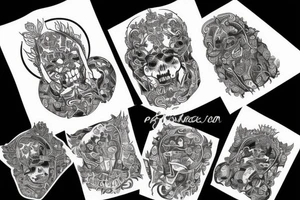 blackwork russian  (multiple variations, not too big) tattoo idea