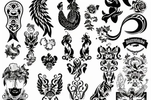 blackwork russian  (multiple variations, not too big) tattoo idea