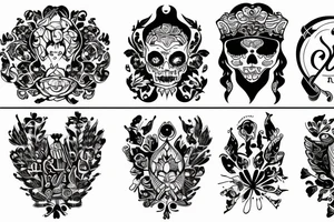 blackwork russian  (multiple variations, not too big) tattoo idea