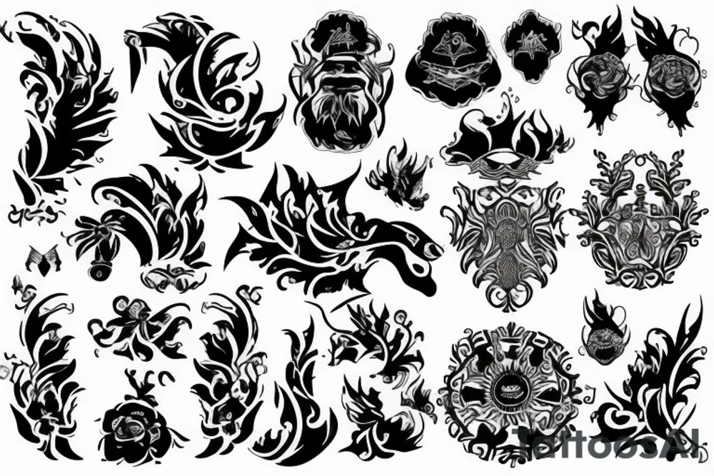 blackwork russian (multiple variations, not too big) tattoo idea blackwork russian (multiple variations, not too big) tattoo idea