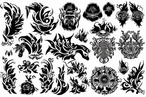 blackwork russian  (multiple variations, not too big) tattoo idea