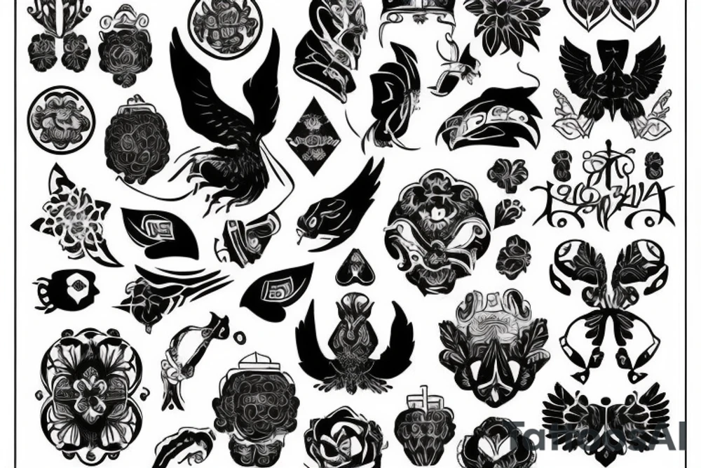 blackwork russian (multiple variations, not too big) tattoo idea blackwork russian (multiple variations, not too big) tattoo idea
