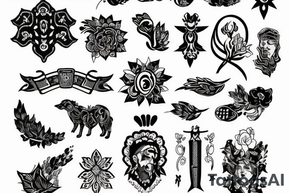 blackwork russian (multiple variations, not too big) tattoo idea blackwork russian (multiple variations, not too big) tattoo idea