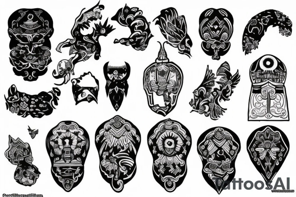 blackwork russian (multiple variations, not too big) tattoo idea blackwork russian (multiple variations, not too big) tattoo idea