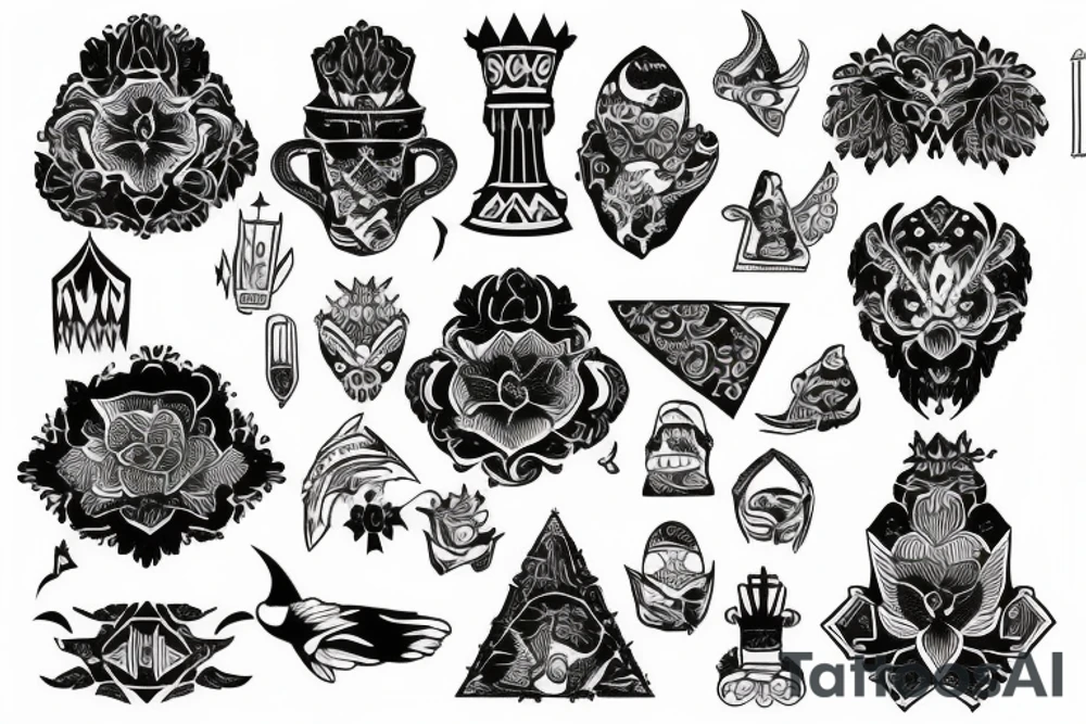 blackwork russian (multiple variations, not too big) tattoo idea blackwork russian (multiple variations, not too big) tattoo idea