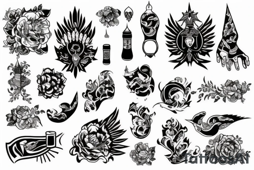 blackwork russian (multiple variations, not too big) tattoo idea blackwork russian (multiple variations, not too big) tattoo idea