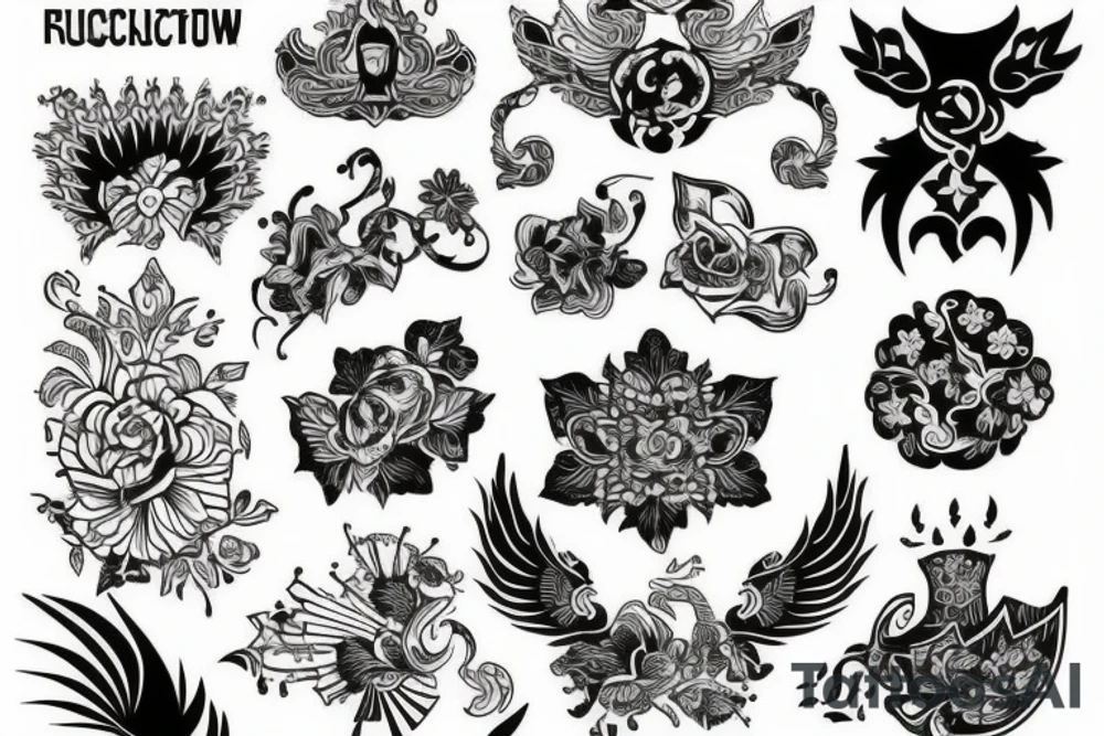 blackwork russian (multiple variations, not too big) tattoo idea blackwork russian (multiple variations, not too big) tattoo idea