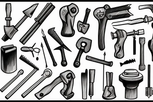 carpentry tools tattoo idea
