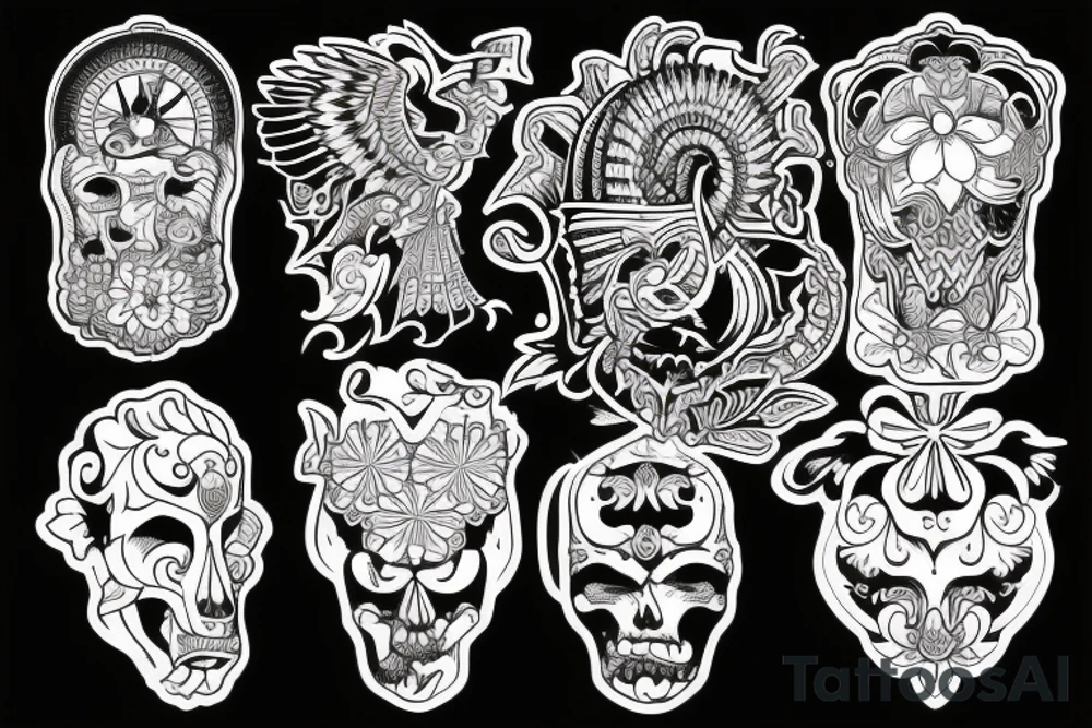 blackwork russian (multiple variations, not too big) tattoo idea blackwork russian (multiple variations, not too big) tattoo idea