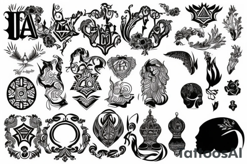 blackwork russian (multiple variations, not too big) tattoo idea blackwork russian (multiple variations, not too big) tattoo idea