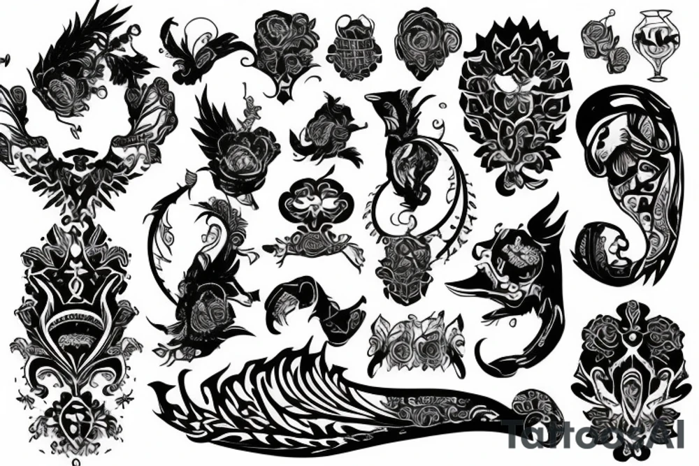 blackwork russian (multiple variations, not too big) tattoo idea blackwork russian (multiple variations, not too big) tattoo idea
