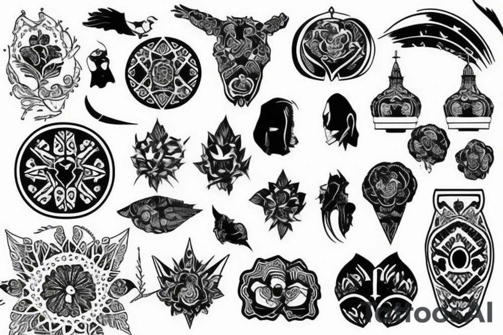 blackwork russian (multiple variations, not too big) tattoo idea blackwork russian (multiple variations, not too big) tattoo idea