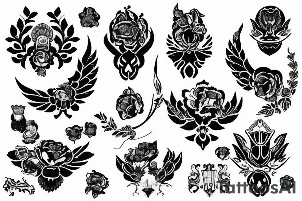 blackwork russian (multiple variations, not too big) tattoo idea blackwork russian (multiple variations, not too big) tattoo idea