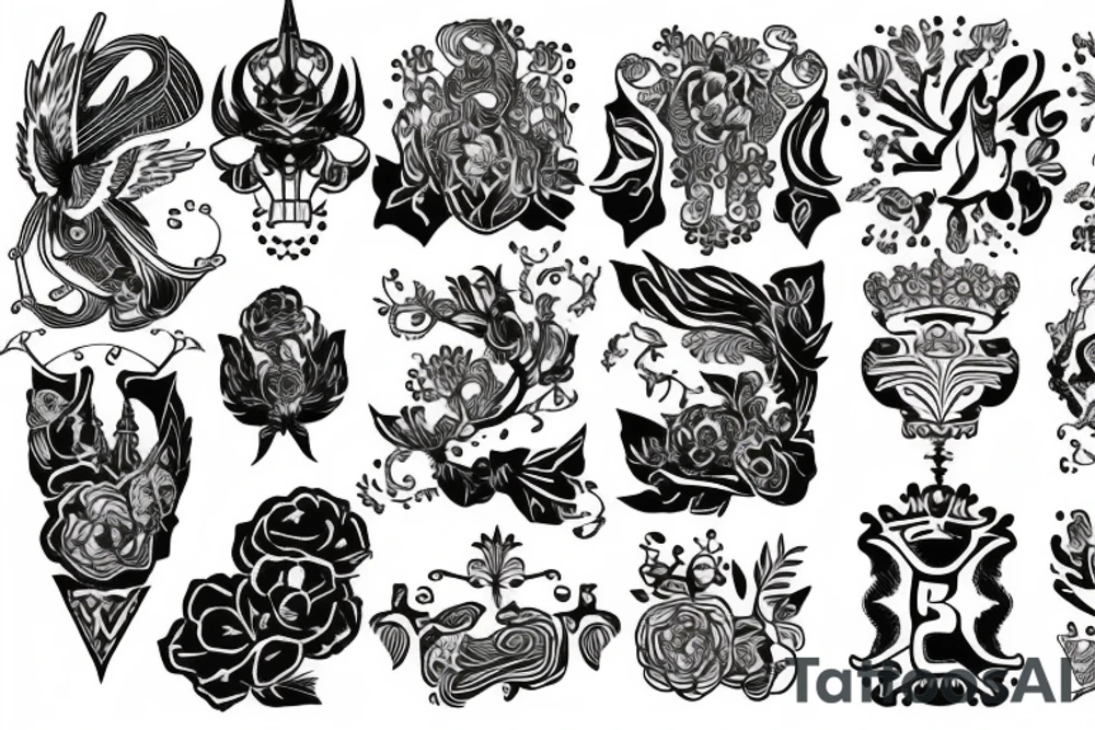blackwork russian (multiple variations, not too big) tattoo idea blackwork russian (multiple variations, not too big) tattoo idea