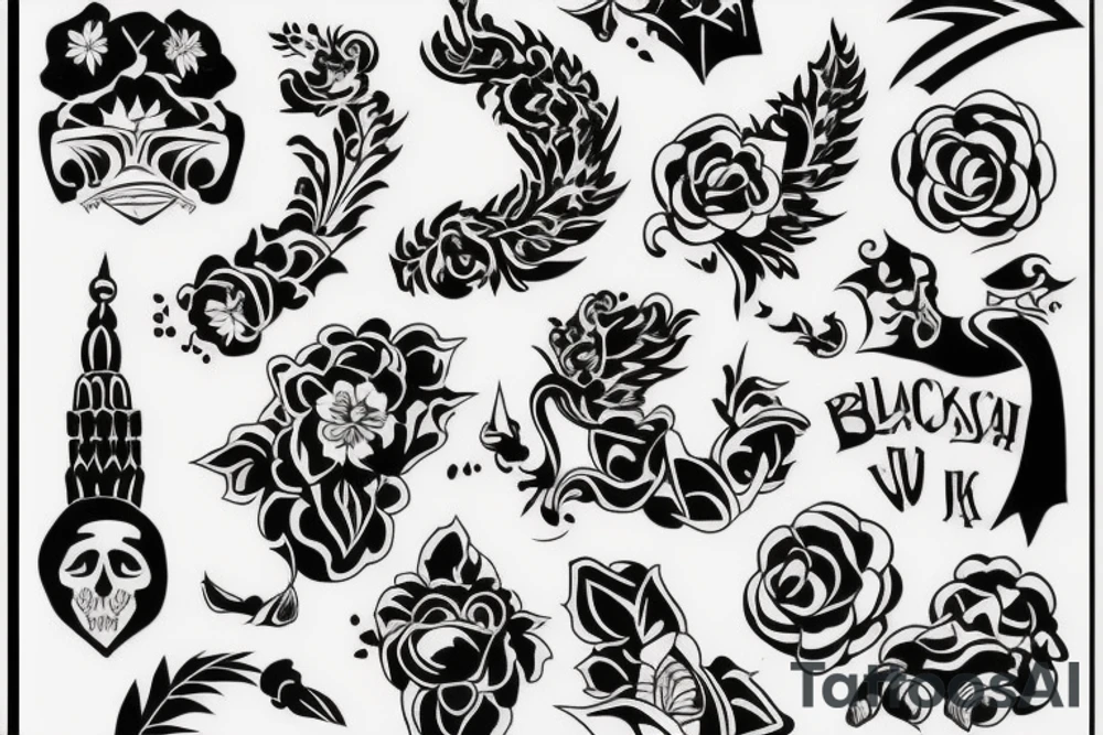 blackwork russian (multiple variations, not too big) tattoo idea blackwork russian (multiple variations, not too big) tattoo idea