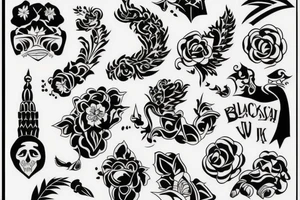 blackwork russian  (multiple variations, not too big) tattoo idea