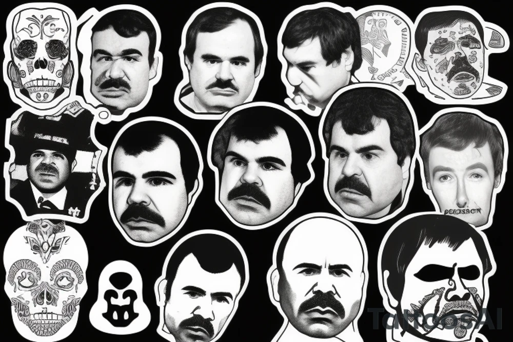 blackwork el chapo face  (not too big,) tattoo idea