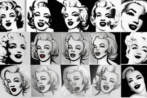 blackwork marylin monroe face  (not too big,) tattoo idea