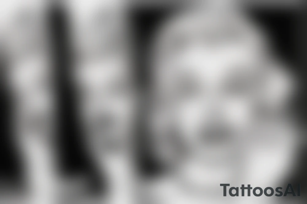 blackwork marylin monroe face  (not too big,) tattoo idea