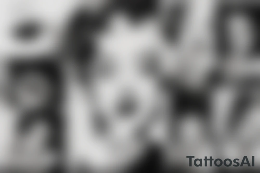 blackwork marylin monroe face  (not too big,) tattoo idea