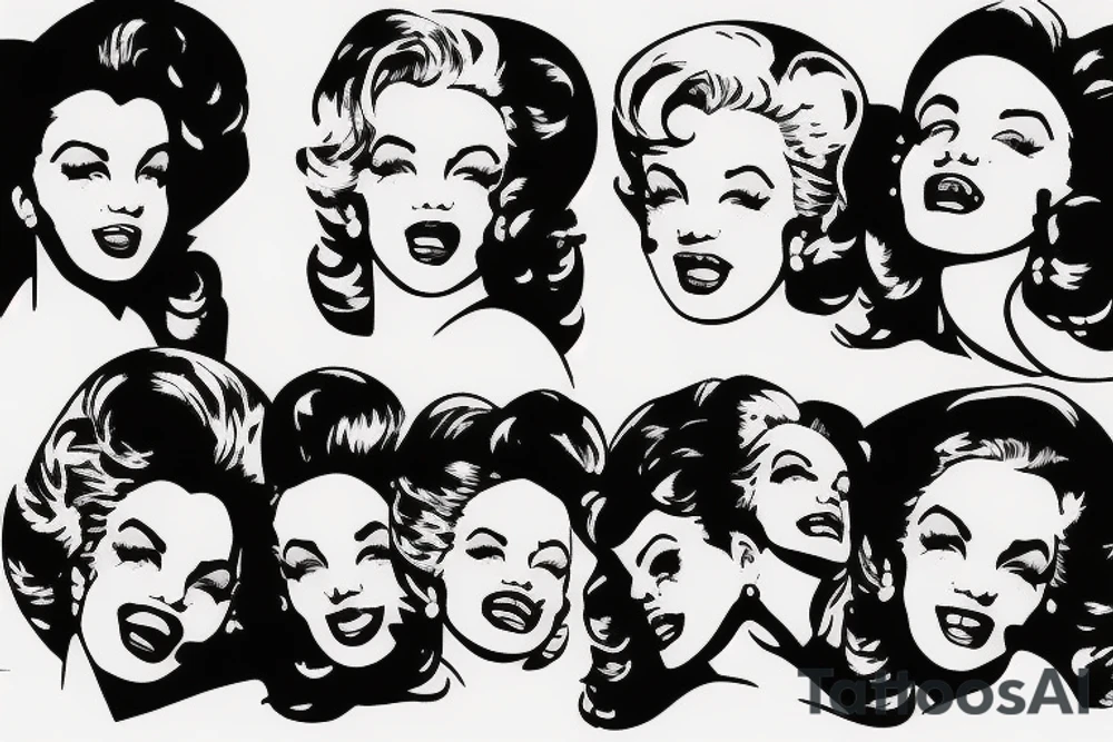 blackwork marylin monroe face  (not too big,) tattoo idea