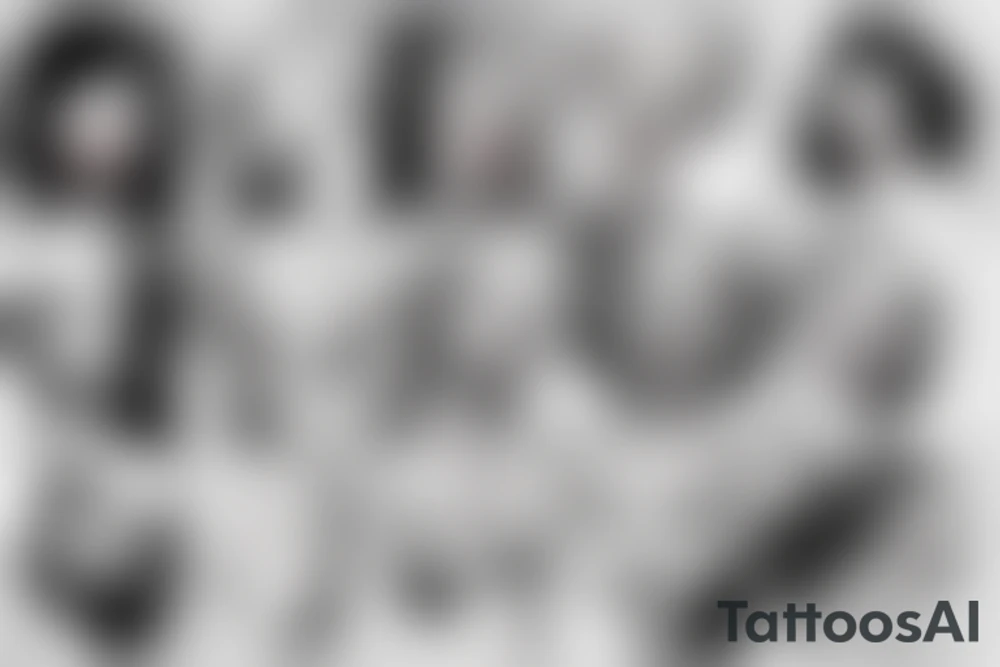 blackwork marylin monroe face  (not too big,) tattoo idea