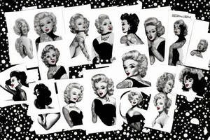 blackwork marylin monroe face  (not too big,) tattoo idea
