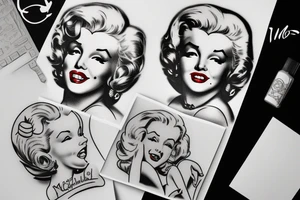 marylin monroe face pin up-style (small) tattoo idea