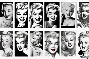 marylin monroe face pin up-style (small) tattoo idea