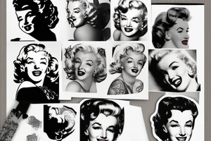 marylin monroe face pin up-style (small) tattoo idea