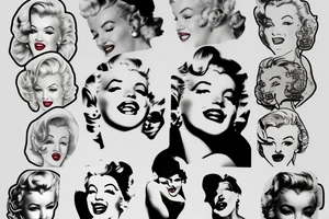 marylin monroe face pin up-style (small) tattoo idea
