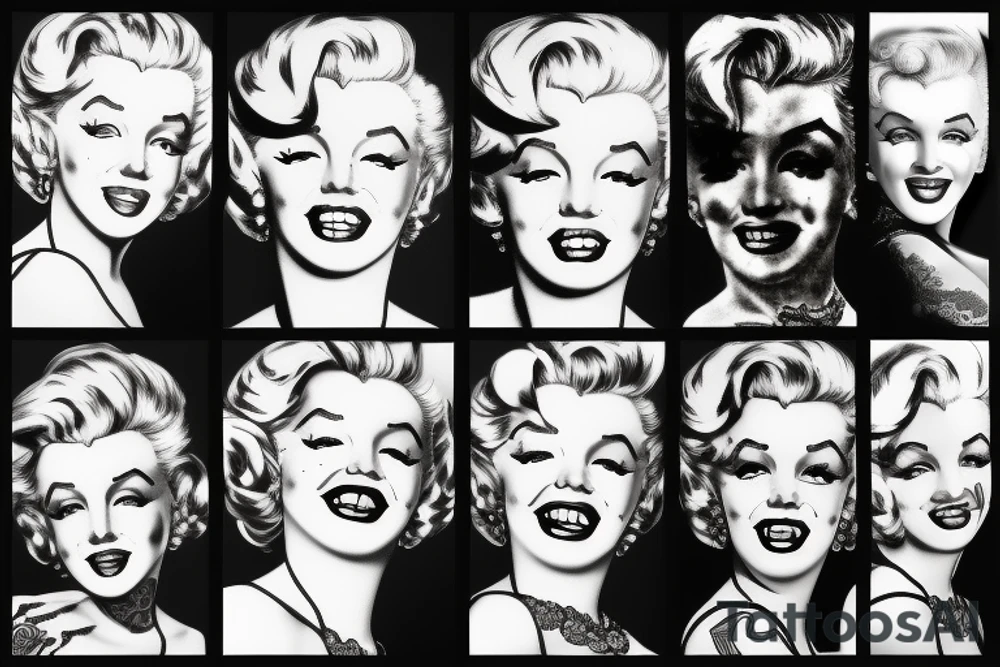 marylin monroe face blackwork style (more like 2) tattoo idea marylin monroe face blackwork style (more like 2) tattoo idea