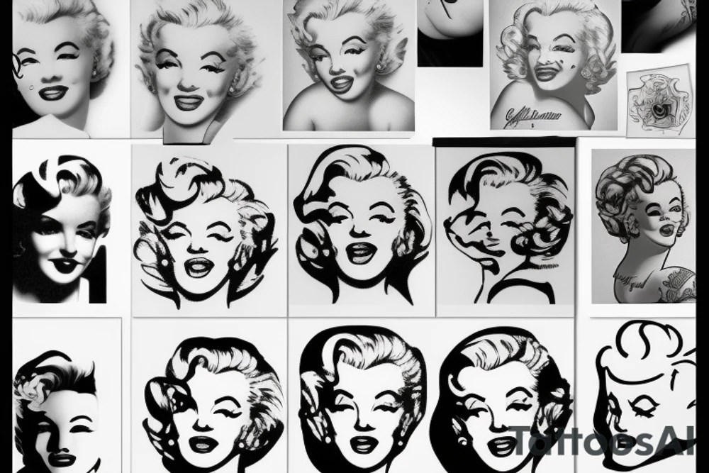 marylin monroe face blackwork style (more like 2) tattoo idea marylin monroe face blackwork style (more like 2) tattoo idea