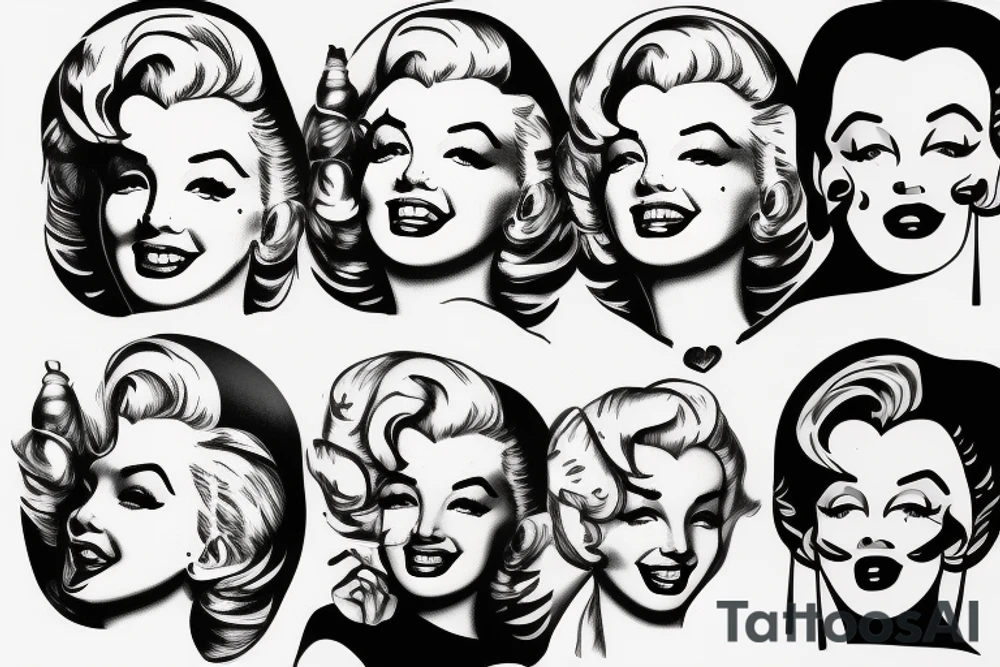 marylin monroe face blackwork style (more like 2) tattoo idea marylin monroe face blackwork style (more like 2) tattoo idea