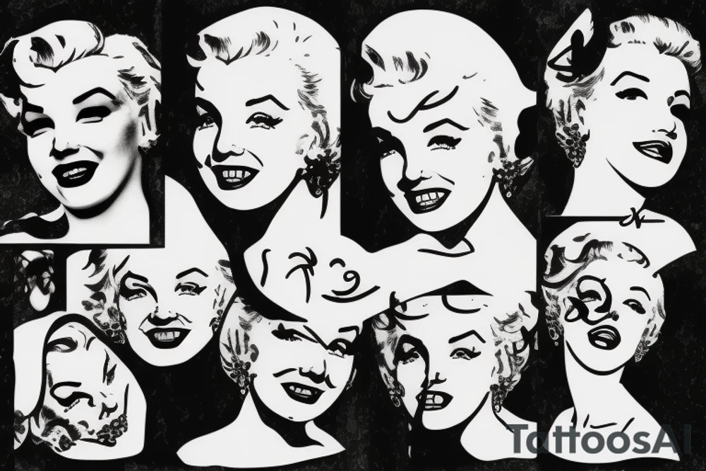 marylin monroe face blackwork style (more like 2) tattoo idea marylin monroe face blackwork style (more like 2) tattoo idea