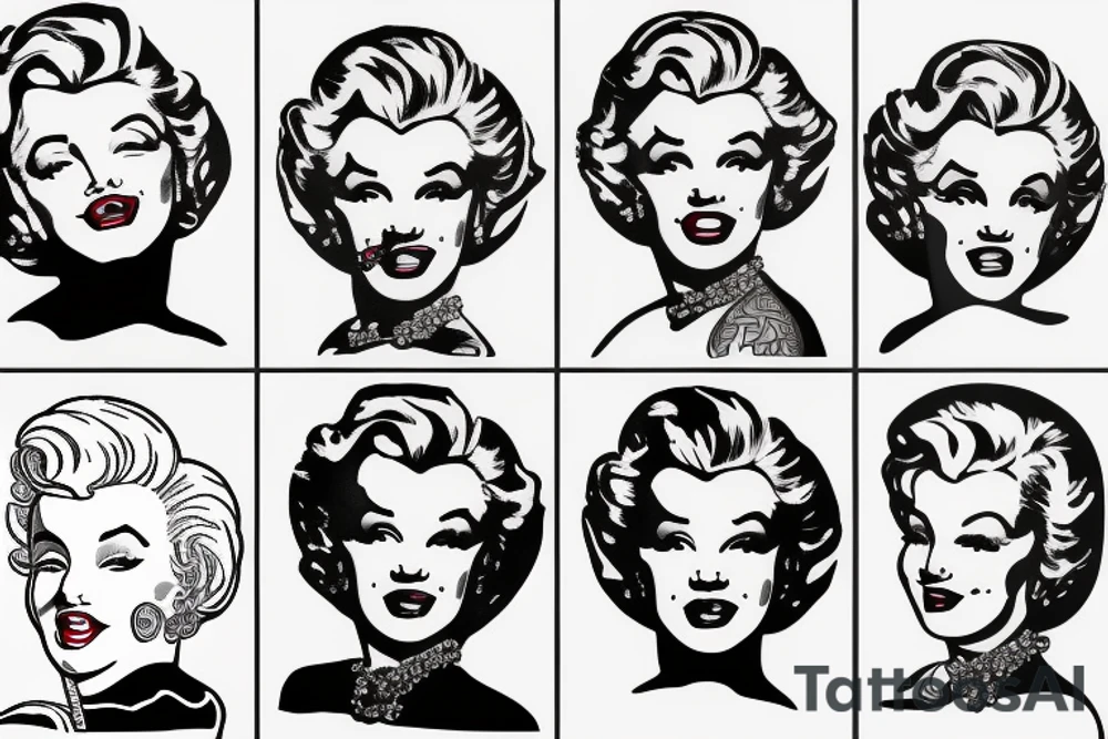 marylin monroe face blackwork style black background tattoo idea marylin monroe face blackwork style black background tattoo idea
