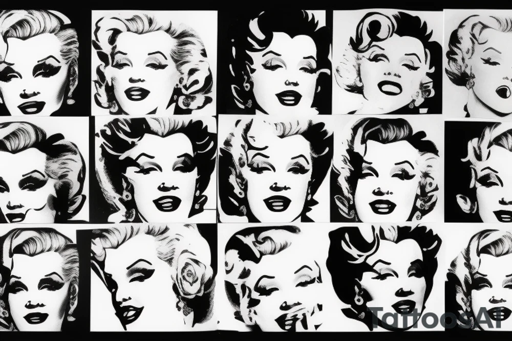 marylin monroe face blackwork style black background tattoo idea marylin monroe face blackwork style black background tattoo idea