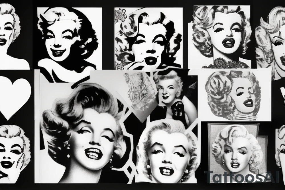 marylin monroe face blackwork style black background tattoo idea marylin monroe face blackwork style black background tattoo idea
